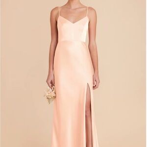Birdy Grey Satin Peach Maxi Dress